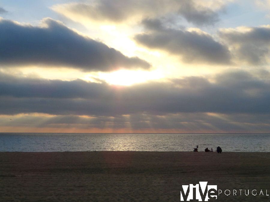 Atardecer en la praia da Nazaré