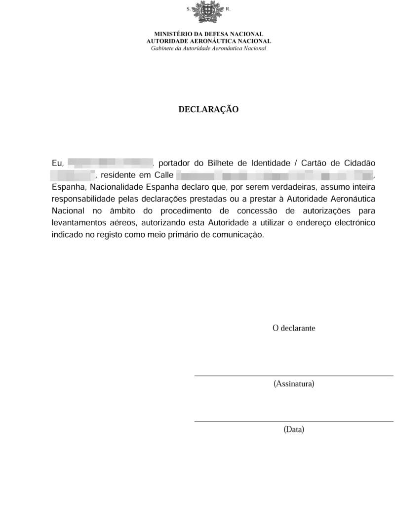 Declaración responsable que debes devolver firmada con firma digital