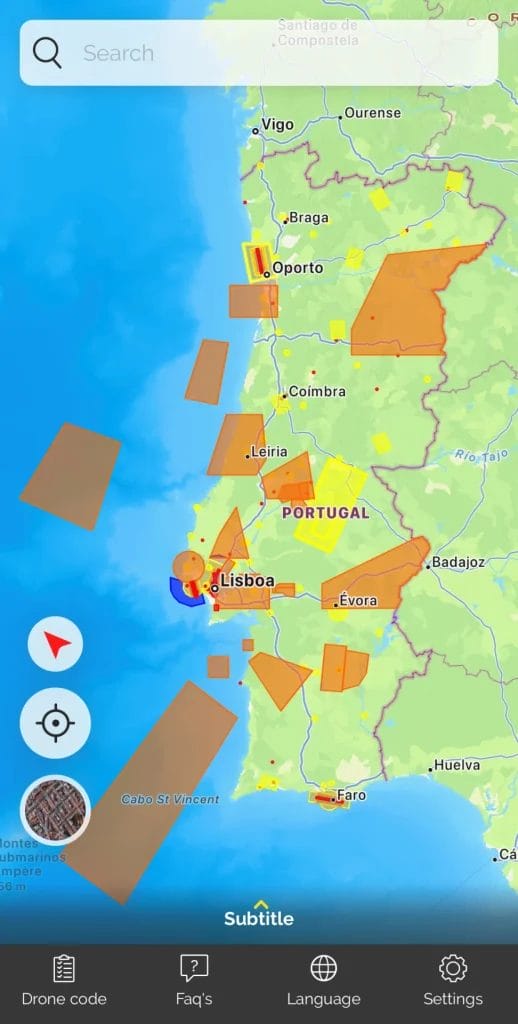 Mapa de la aplicación 'Voa na boa'