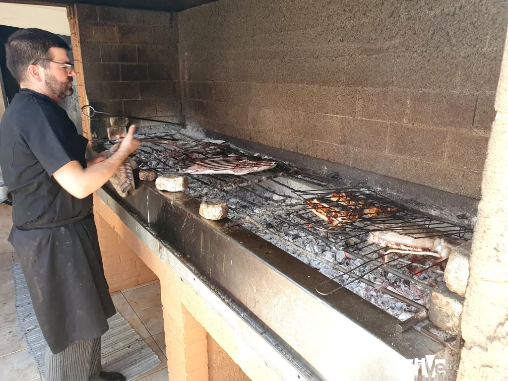 Brasas del restaurante A Peixaria